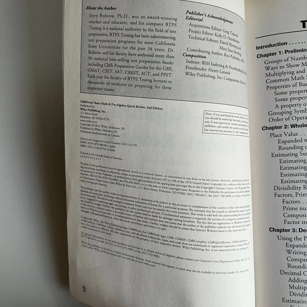 CliffNotes Basic Math & Pre-Algebra Study Guide NWT - Picture 5 of 7